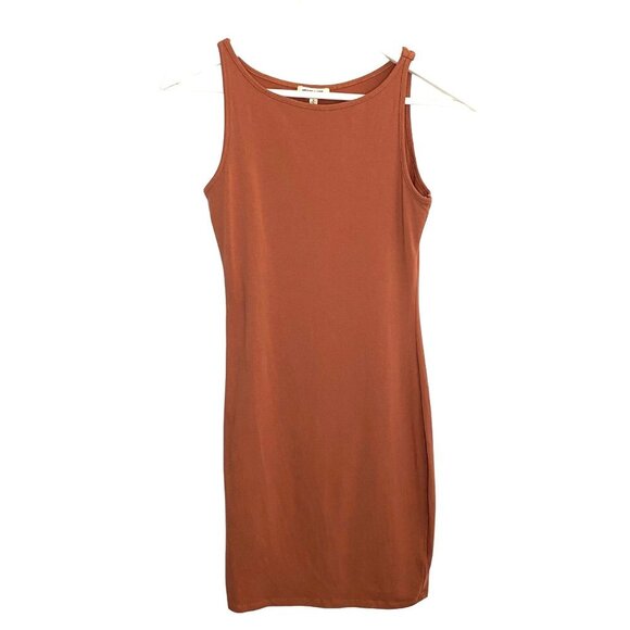 Heart & Hips Dresses & Skirts - Heart & Hips Tank Sheath Dress Stretch Scoop Neck Sleeveless Clay Size S NWT